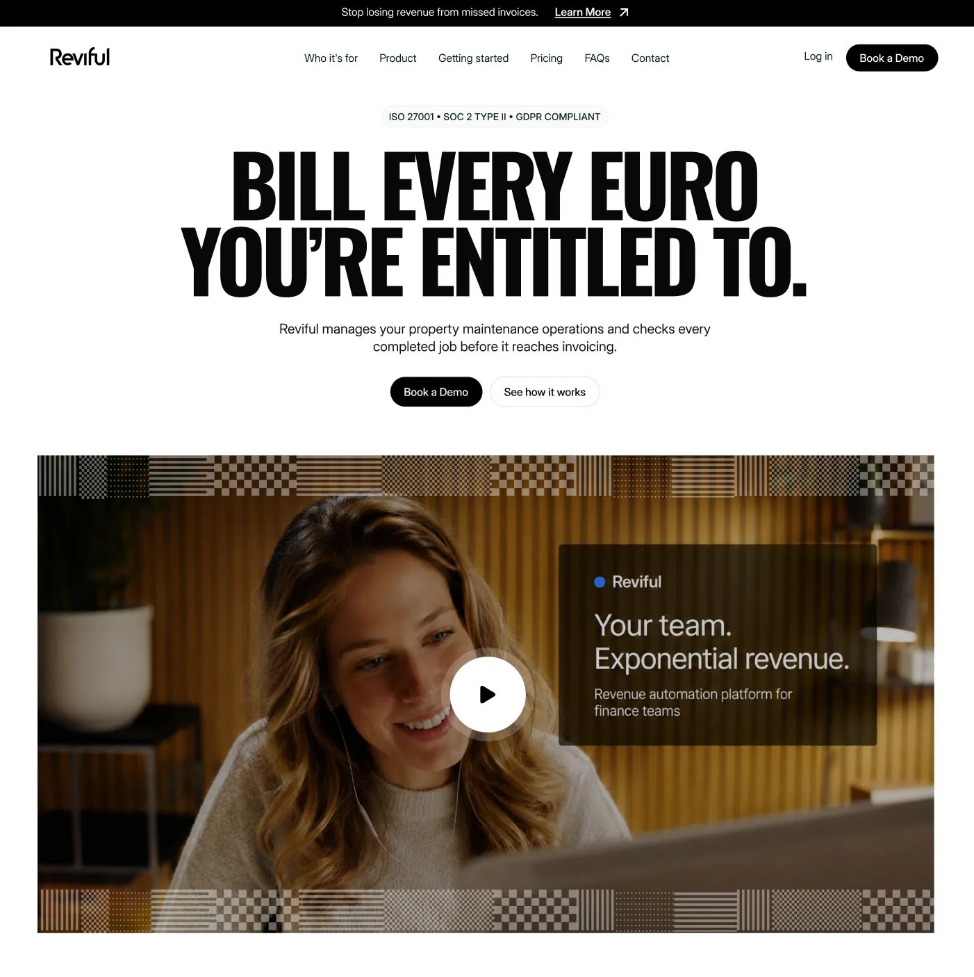 Reviful homepage built by Fearless
